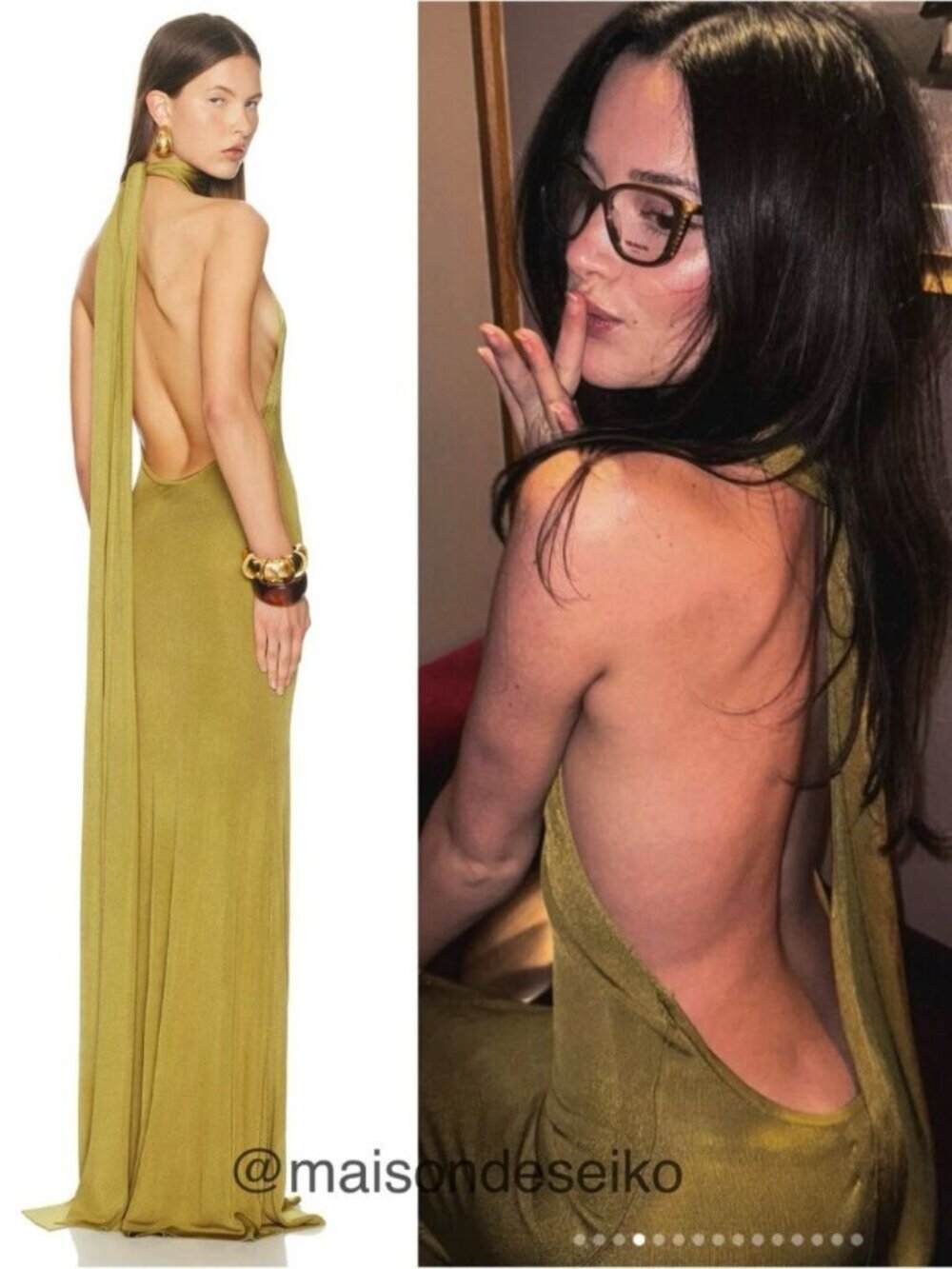 NWT Helsa Maxi Dress Halter Novie Burnished Gold Knit Wedding Guest size S